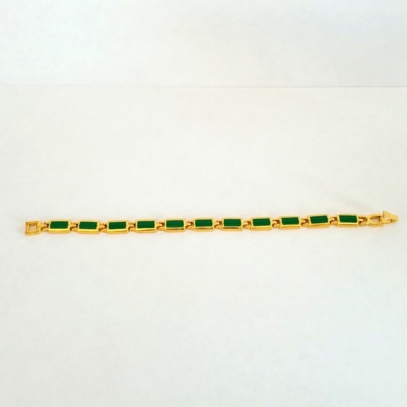 Jewelry - Green and Goldtone Bracelet